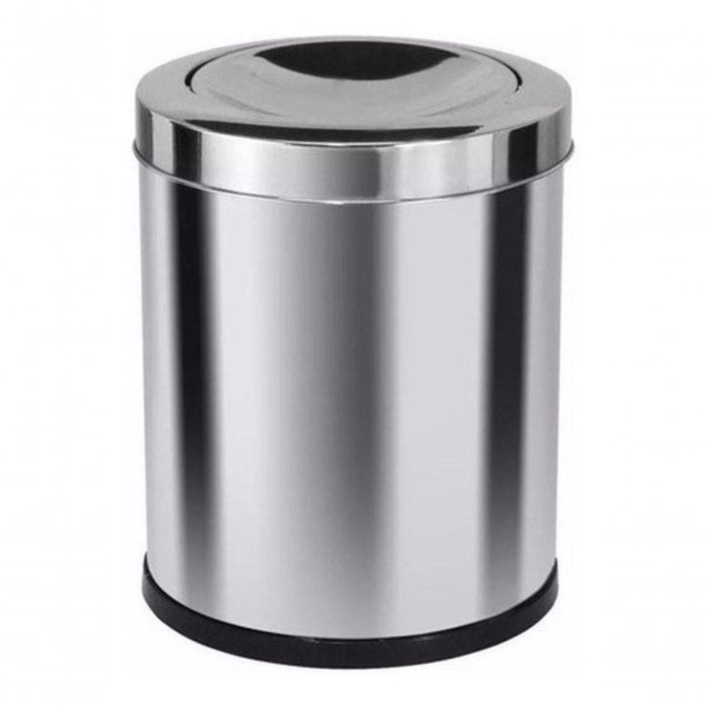 Lixeira Inox 13,5 L Tampa Meia Esfera Inox