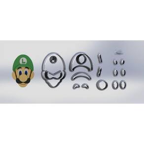 Cortador Super Mario - Luigi - Modular Tamanho 6 Cm