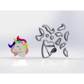 Cortador Unicórnio Mod 3 Modular Tamanho 5 Cm