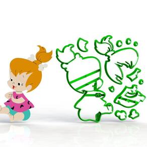 Cortador Flintstones Pedrita Modular Tamanho 14cm