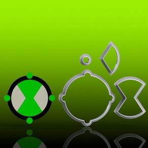 Cortador Ben 10 Omnitrix Mod 2 Modular Tamanho 6cm