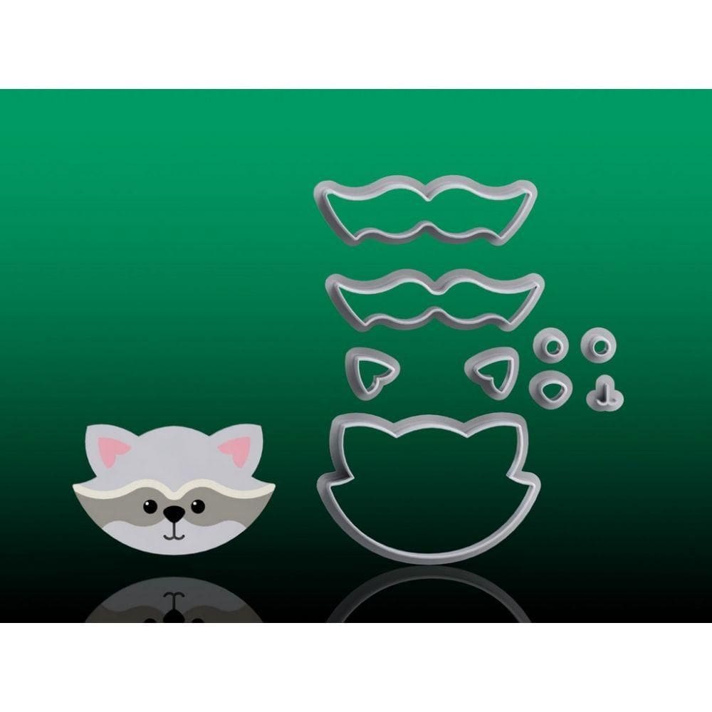 Cortador Guaxinim do Bosque Encantado Floresta Tamanho 5cm