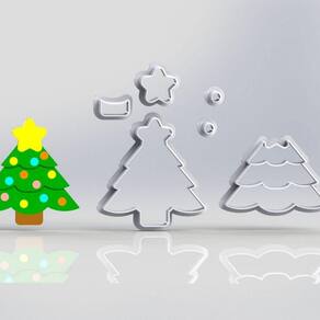 Cortador Natal árvore de Natal Modular Tamanho 5cm