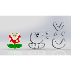 Cortador Super Mario - Carnivora Modular Tamanho 6 Cm