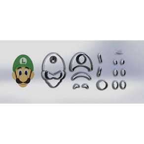 Cortador Super Mario - Luigi - Modular Tamanho 5 Cm