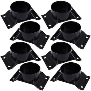 Kit 8 Chapinhas Elevada Com Tubo Pés Palito Rosca 5/16 Preto