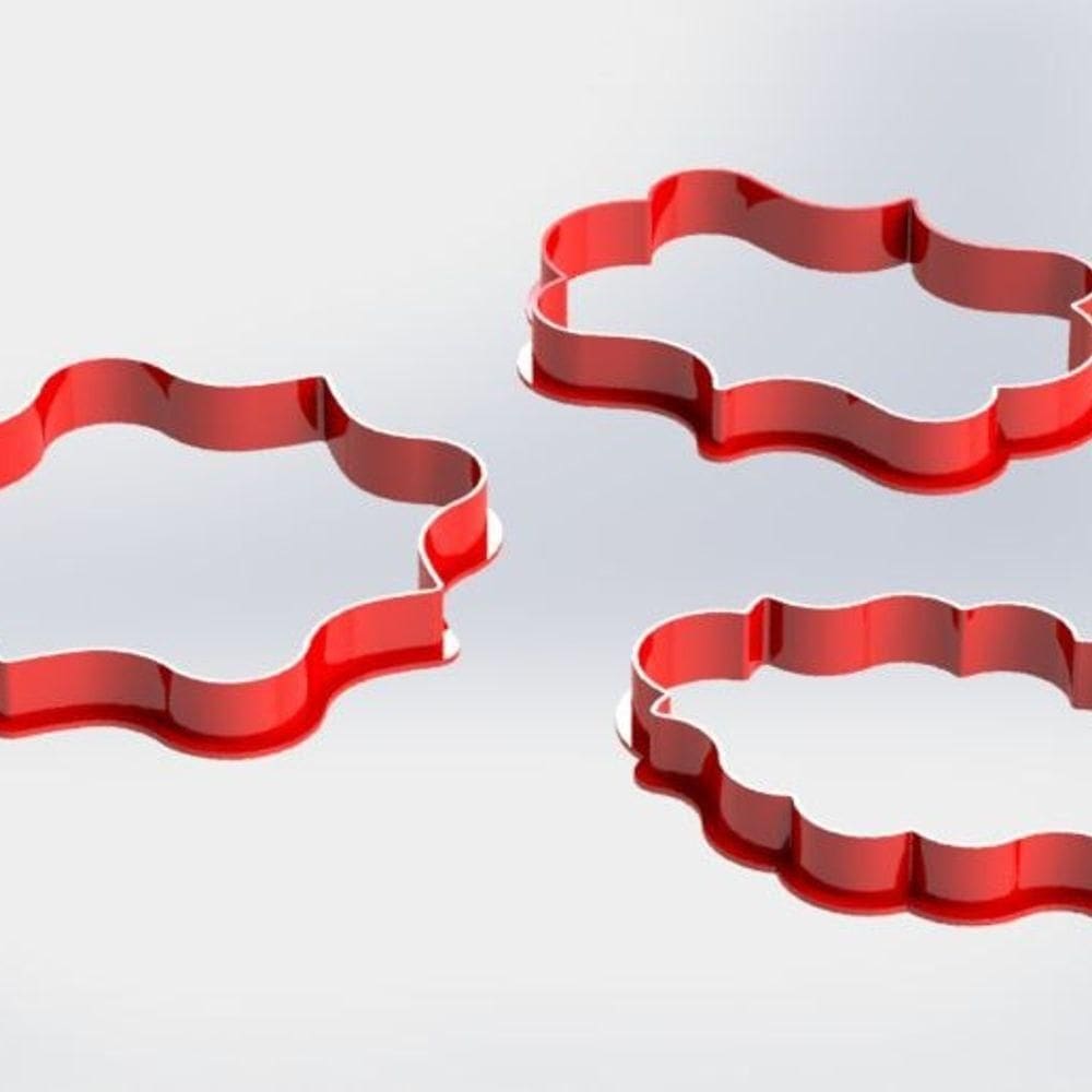 Cortador Kit 3 Molduras Tamanho 4 Cm