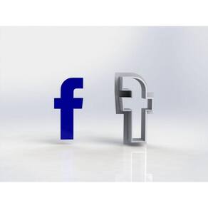 Cortador Redes Sociais - Facebook Tamanho 8 Cm