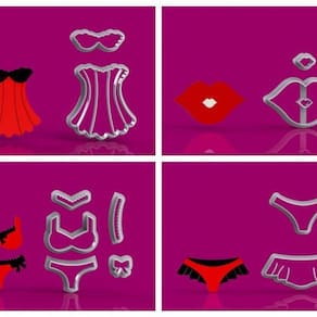 Cortador Kit Chá de Lingerie Mod 1 Modular Tamanho 5cm