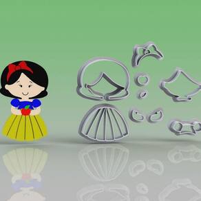 Cortador Branca de Neve Modular Tamanho 10cm
