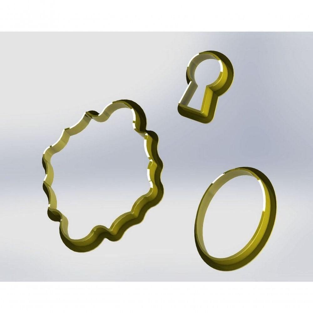 Cortador Kit Alice 3 Modelos Tamanho 5cm