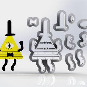 Cortador Gravity Falls Bill Cipher Tamanho 5cm