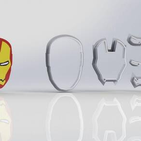 Cortador Heróis Homem de Ferro Modular Tamanho 5cm