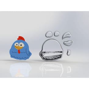 Cortador Galinha Pintadinha Galinha Modular Tamanho 6cm