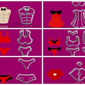 Cortador Kit Chá de Lingerie Mod 3 Tamanho 5cm