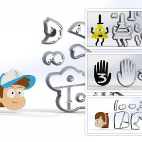 Cortador Kit Gravity Falls 4 Modelos Mod 2 Tamanho 5cm