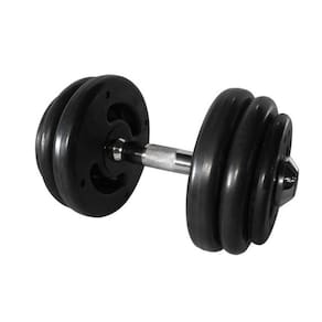 Dumbbell Injetado Com Pegada Cromada Academia 14Kg