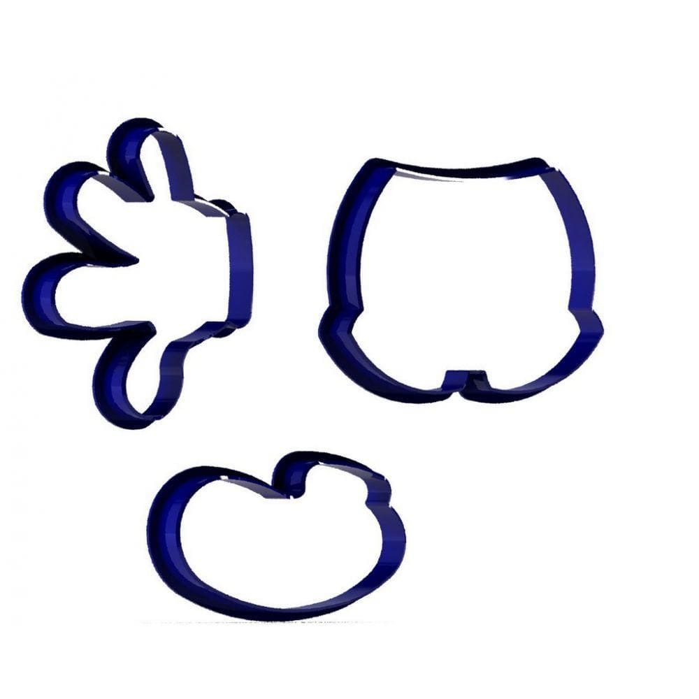 Cortador Kit Mickey Minnie Tamanho 3cm