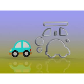 Cortador Brinquedo Carrinho Modular Tamanho 5cm