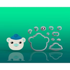 Cortador Octonautas - Capitão Polar (urso) Tamanho 5 Cm