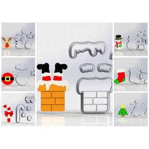 Cortador Kit Natal Imperdível 7 Modelos Mod 1 Tamanho 5cm