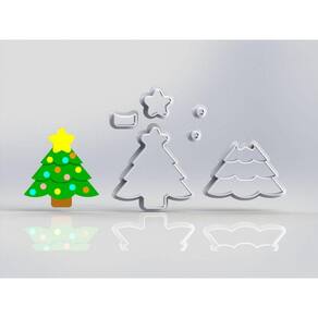 Cortador Natal árvore de Natal Modular Tamanho 7cm
