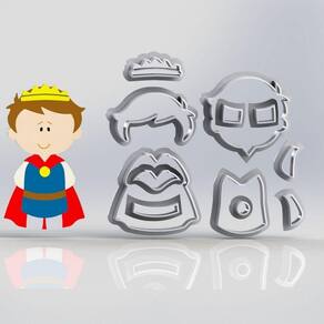 Cortador Branca de Neve PríNcipe Modular Tamanho 6cm