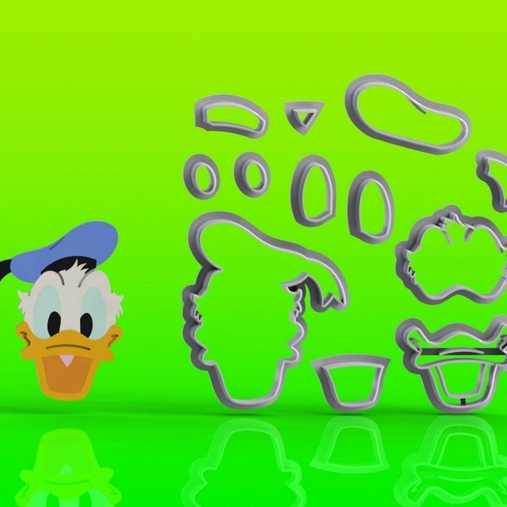 Cortador Pato Donald Modular Tamanho 5cm