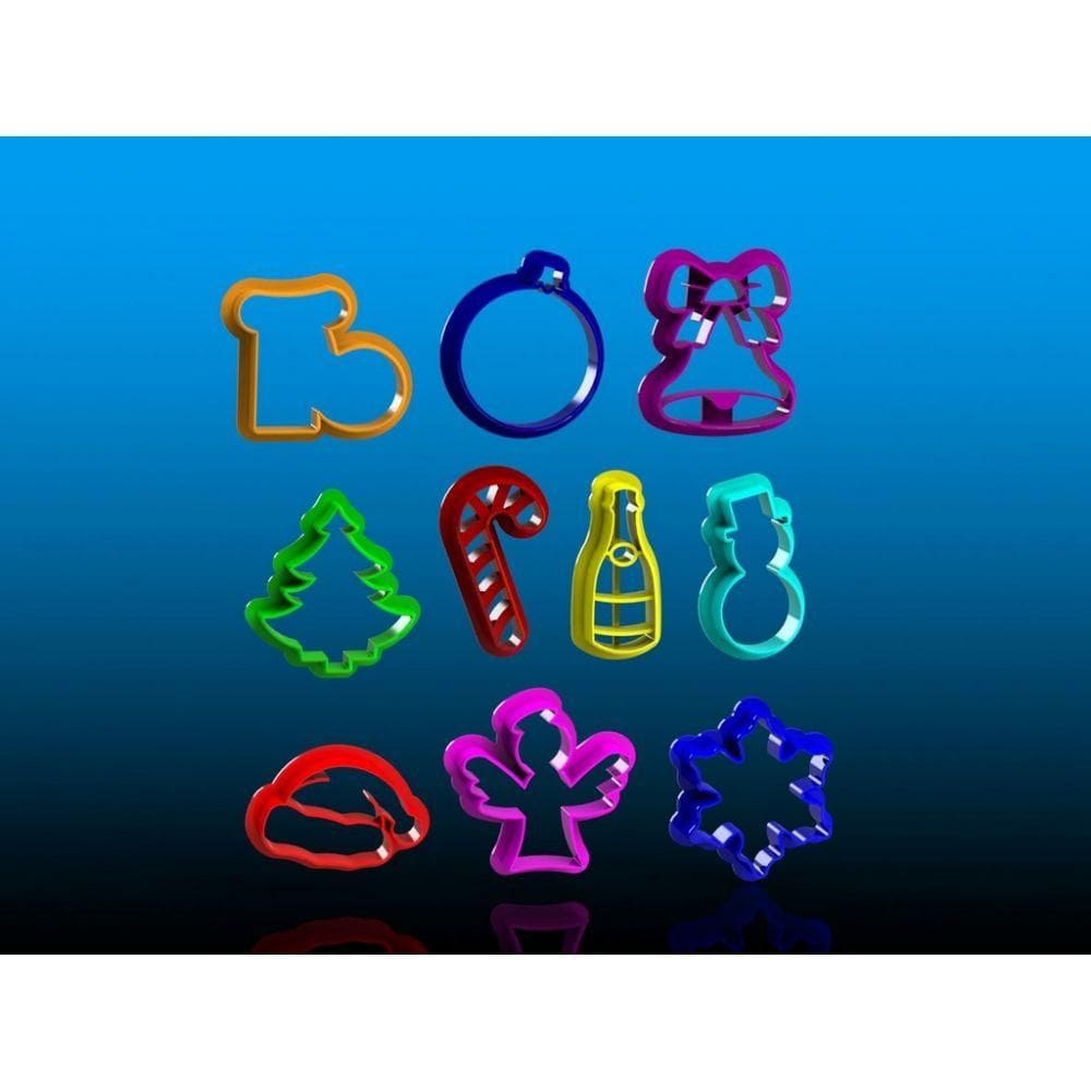 Cortador Kit Natal 10 Modelos Imperdivel Tamanho 3cm