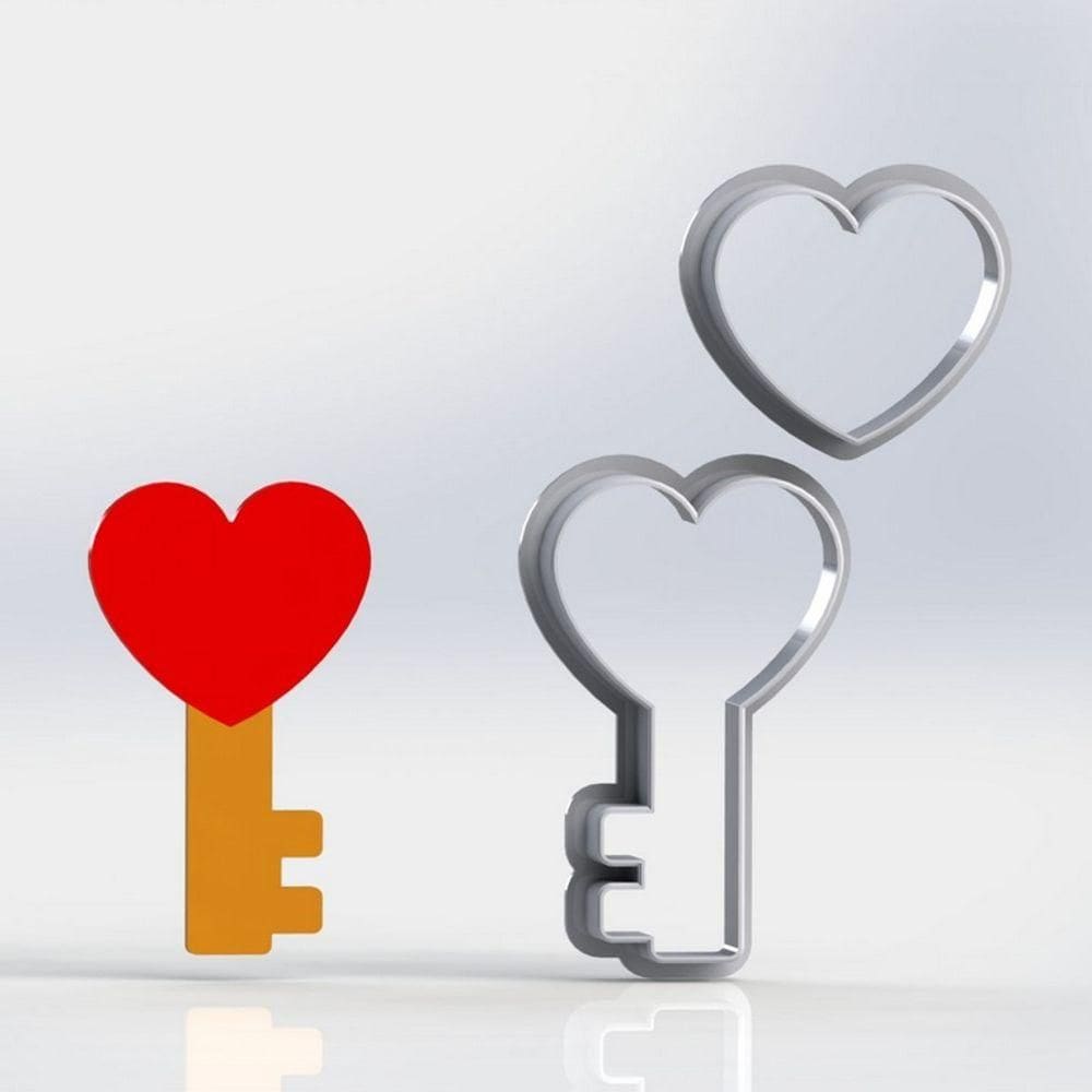 Cortador Dia Dos Namorados Chave Tamanho 9cm