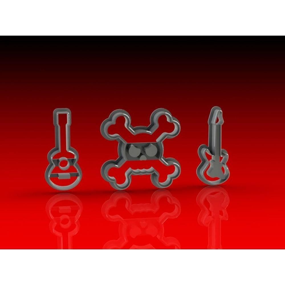 Cortador Kit Rock 3 Modelos Tamanho 5cm