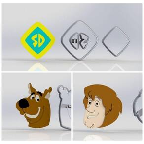 Cortador Kit Scooby Doo 3 Modelos Tamanho 6cm