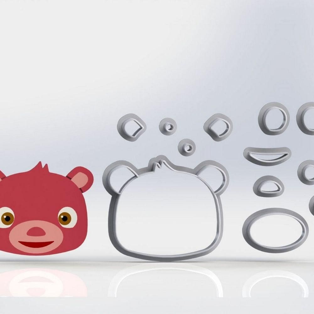 Cortador Cocomelon Ursinho Modular Tamanho 5cm