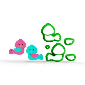 Cortador Casal de Pássaros Pombos Modular Tamanho 4cm