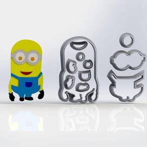 Cortador Minions 01 Personagem Mod 2 Modular Tamanho 6cm