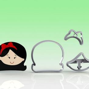 Cortador Branca de Neve Rosto Modular Tamanho 5cm
