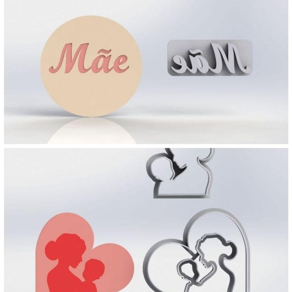 Cortador Kit Mãe Mod 2 2 Modelos Tamanho 6cm