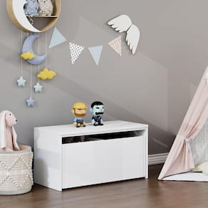 Mesa Organizadora Com Baú Para Brinquedos Gregory 100% Mdf