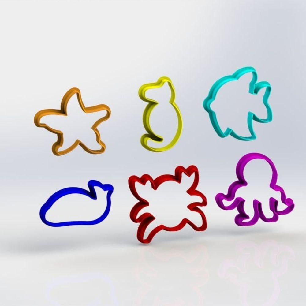 Cortador Kit Fundo Do Mar Tamanho 5 Cm