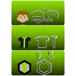 Cortador Ben 10 Kit 3 Modelos Modular Tamanho 6cm