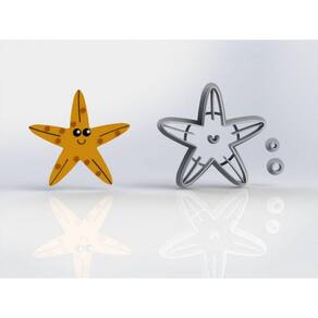 Cortador Estrela do Mar Fundo do Mar Tamanho 5cm