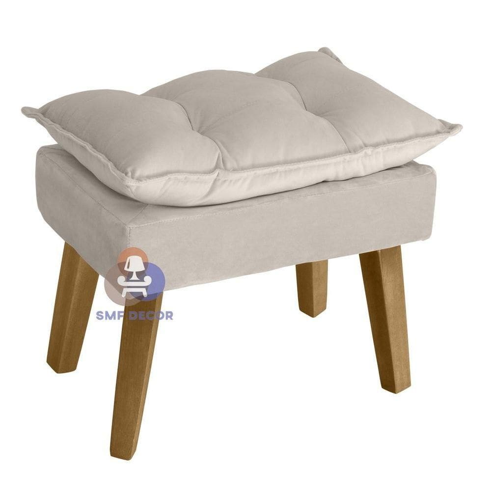 Puff Banqueta Opala Bege Su Decor