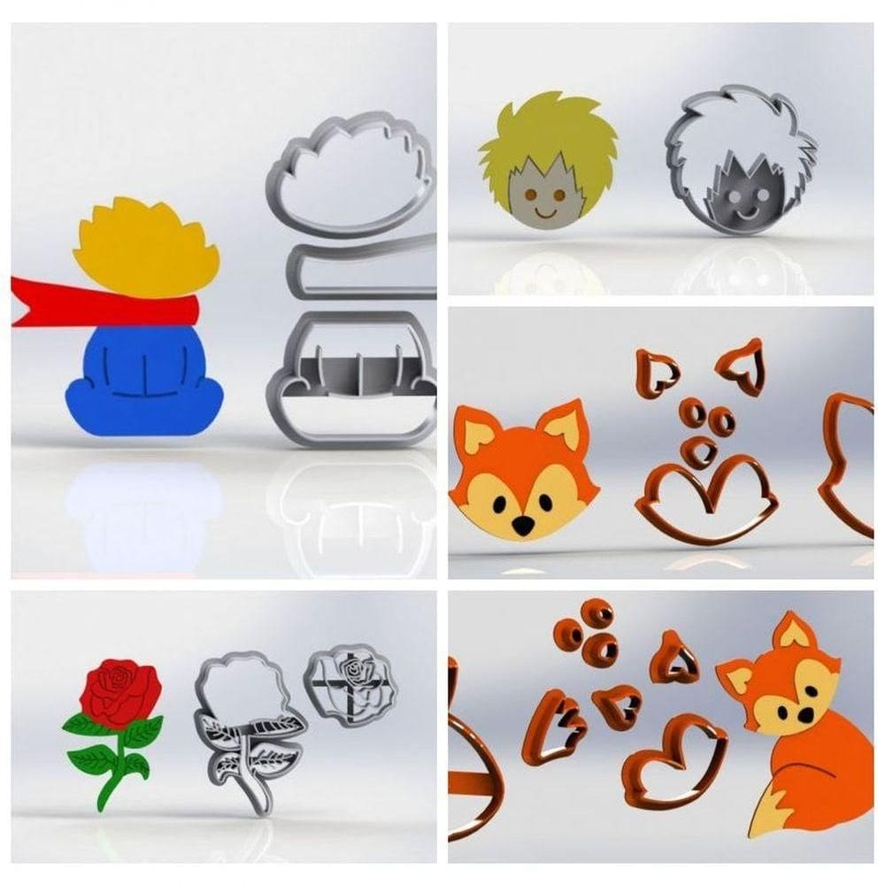 Cortador Kit Pequeno Príncipe 5 Modelos Tamanho 5cm
