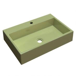 Cuba Pia De Apoio Para Banheiro Retangular Florenza Rt55 Verde Acqua C08