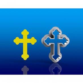 Cortador Cruz Trabalhada - Batismo Religião Tamanho 3 Cm