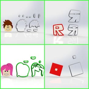 Cortador Kit Roblox - 4 Modelos Modulares Tamanho 5 Cm