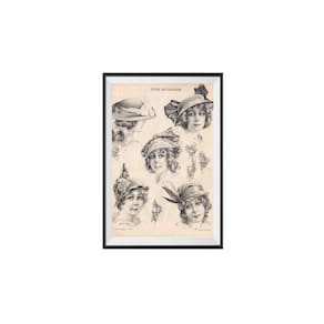 Poster C/ Moldura E Passepartout Le Jazz Revue Des Chapeaux