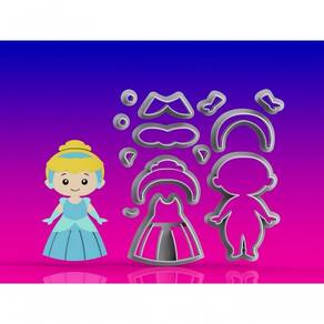 Cortador Princesa Cinderela Modular Tamanho 6 Cm