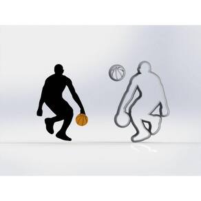 Cortador Kit Basquete 3 Jogadores Tamanho 9cm