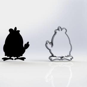 Cortador Galinha Pintadinha - Contorno Tamanho 5 Cm